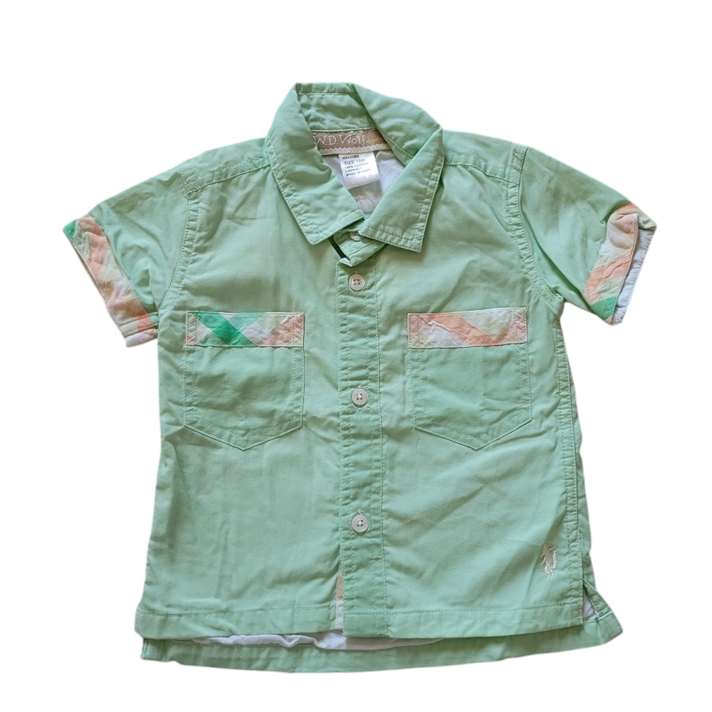 Well Dressed Wolf Boy's Mint Short Sleeve Shirt